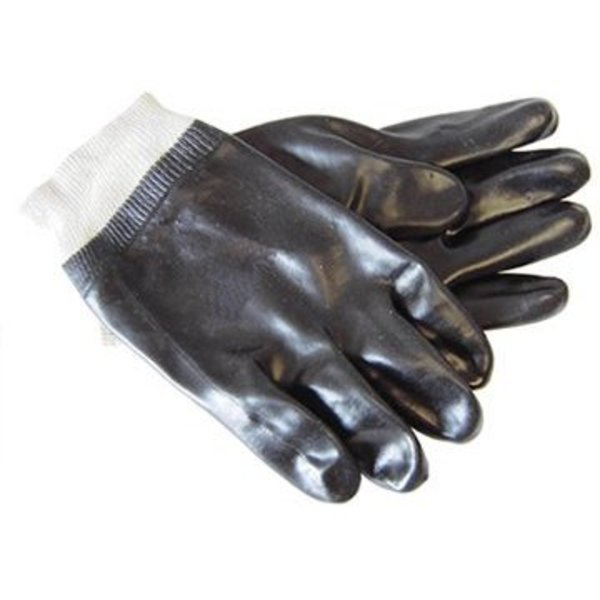 The Brush Man Pvc Chemical-Resistant Gloves, Interlock Lined, Knit Wrist, Large, 12PK GLOVE-8700